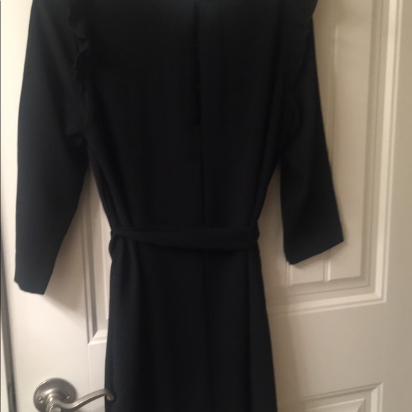 H&M Ruffle Dress Black Size 12 - Picture 2 of 3
